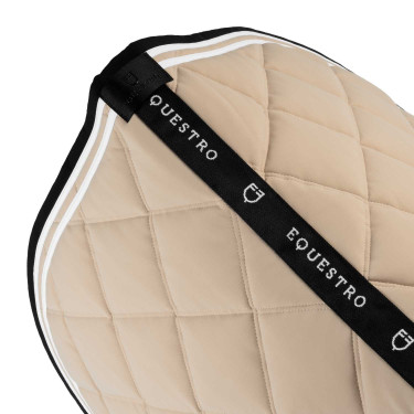 Springonderlegger Double Stripes in technische stof Oxford tan / zwart Wit