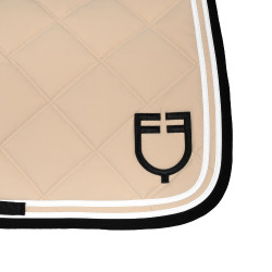 Springonderlegger Double Stripes in technische stof Oxford tan / zwart Wit
