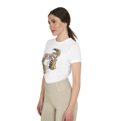 Dames T-shirt Horse Palm van katoen Wit