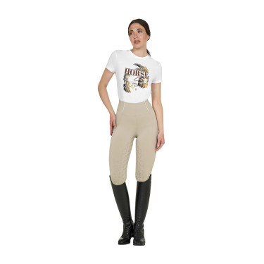 Dames T-shirt Horse Palm van katoen Wit