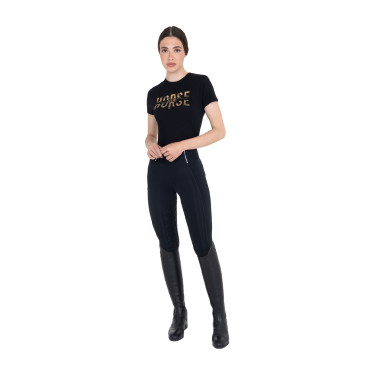 Dames T-shirt Horse Love van katoen Zwart