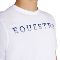 Heren basic T-shirt met opdruk op de borst Wit