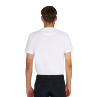 Basic T-shirt voor heren met glanzend logo Zwart / zwart