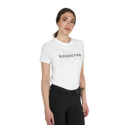 Dames T-shirt Elegant van katoen Wit