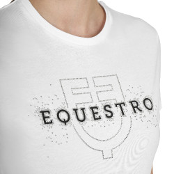 Dames T-shirt Elegant van katoen Wit