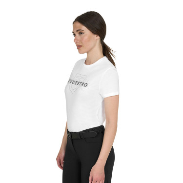 Dames T-shirt Elegant van katoen Wit