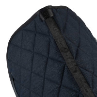 Springzadelpad in technische stof met denimlook Blauw denim