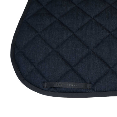 Springzadelpad in technische stof met denimlook Blauw denim