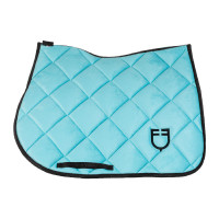 Springzadeldekje met suède logo Lucht Blauw