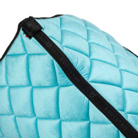 Springzadeldekje met suède logo Lucht Blauw
