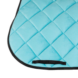 Springzadeldekje met suède logo Lucht Blauw Springzadeldekje met suède logo Lucht Blauw