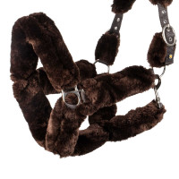 Halster van polypropyleen bekleed met synthetische schapenvacht Chocolade / bruin
