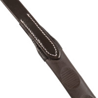 Magna teugels van leer met rubberen grip Bruin