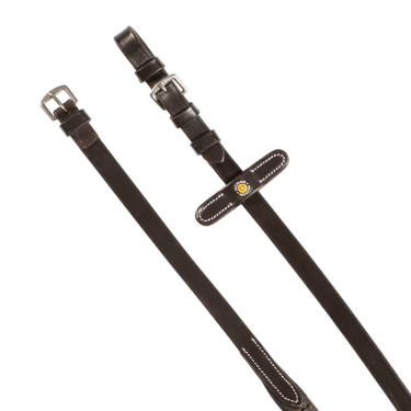 Lederen teugels met rubberen grip