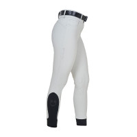 Damesbroek met hoge taille met stras-logo Zwart