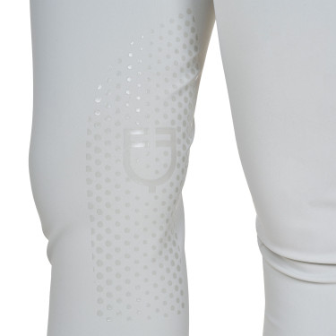 Damesbroek met hoge taille met stras-logo