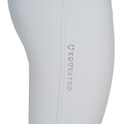 Damesbroek met hoge taille met stras-logo