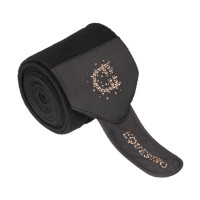 Fleece bandages met strasslogo Zwart