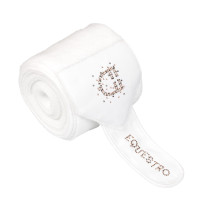 Fleece bandages met strasslogo Wit
