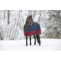Equithème Tyrex 1200 D deken Marine / bordeaux Blauw