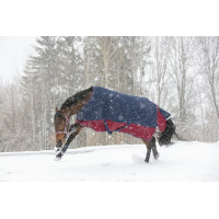 Equithème Tyrex 1200 D deken Marine / bordeaux Blauw Equithème Tyrex 1200 D deken Marine / bordeaux Blauw