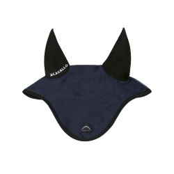 Sublime oornetje van suède met siliconen logopatch Marine Marineblauw