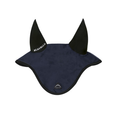 Sublime oornetje van suède met siliconen logopatch Marine Marineblauw