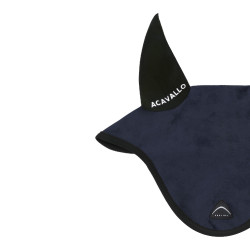 Sublime oornetje van suède met siliconen logopatch Marine Marineblauw