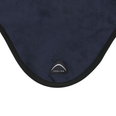 Sublime oornetje van suède met siliconen logopatch Marine Marineblauw