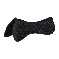 Memory foam schaftbeschermer met glinsterende grip en siliconen logo Zwart / zilver