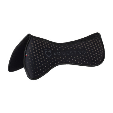 Memory foam schaftbeschermer met glinsterende grip en siliconen logo Zwart / zilver Memory foam schaftbeschermer met glinsterende grip en siliconen logo Zwart / zilver