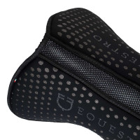 Memory foam schaftbeschermer met glinsterende grip en siliconen logo Zwart / zilver
