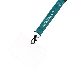 Badgehouder met koord Acavallo-logo Groen