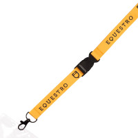 Badgehouder met koord Equestro-logo Geel