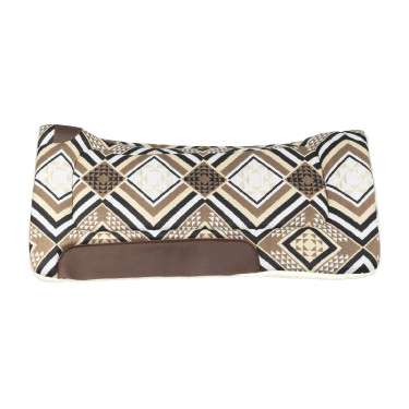Western zadeldek Dakota met voering van ecologische wol Grijs / bruin / goud