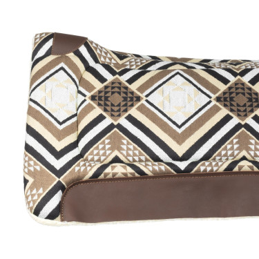 Western zadeldek Dakota met voering van ecologische wol Grijs / bruin / goud