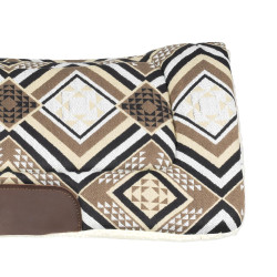 Western zadeldek Dakota met voering van ecologische wol Grijs / bruin / goud