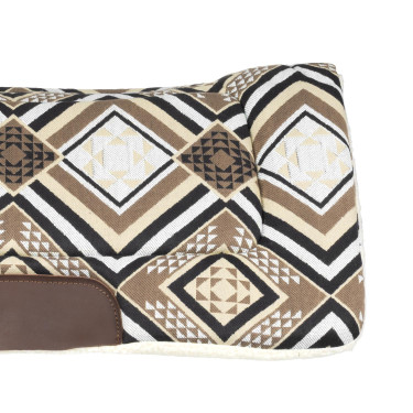 Western zadeldek Dakota met voering van ecologische wol Grijs / bruin / goud