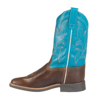 Ranch western laarzen voor kinderen Donkerbruin / turquoise