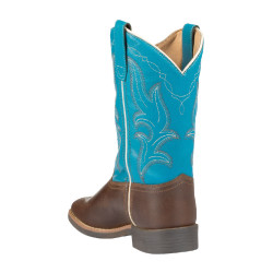 Ranch western laarzen voor kinderen Donkerbruin / turquoise