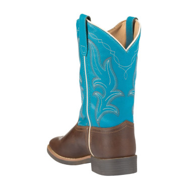 Ranch western laarzen voor kinderen Donkerbruin / turquoise