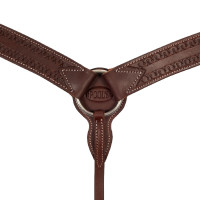 Leren western borsttuig Geolied Bruin