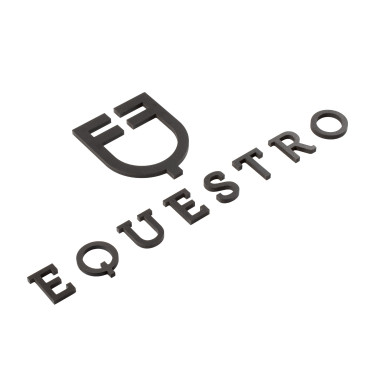 Equestro contractlogo uitgespaard muurhoogte 30 cm Zwart