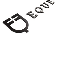 Uitgesneden Equestro muurlogo h 20 cm Zwart