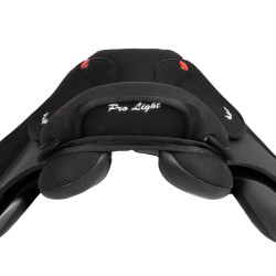Springzadel van synthetisch leer Zwart
