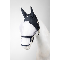 Halster met vliegenmasker Horze Paso Fino Opening Marineblauw Halster met vliegenmasker Horze Paso Fino Opening Marineblauw