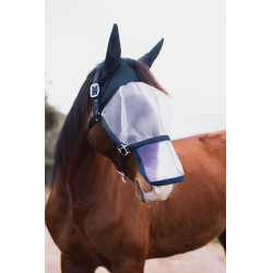 Halster met vliegenmasker Horze Paso Fino Opening Marineblauw Halster met vliegenmasker Horze Paso Fino Opening Marineblauw