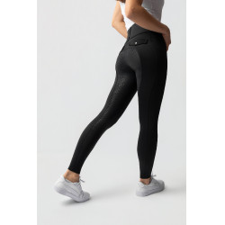 Hybride legging Horze Anya dames fullgrip Zwart Hybride legging Horze Anya dames fullgrip Zwart