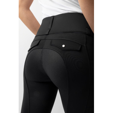 Hybride legging Horze Anya dames fullgrip Zwart Hybride legging Horze Anya dames fullgrip Zwart