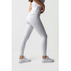 Hybride legging Horze Anya dames fullgrip Glanzend wit Hybride legging Horze Anya dames fullgrip Glanzend wit